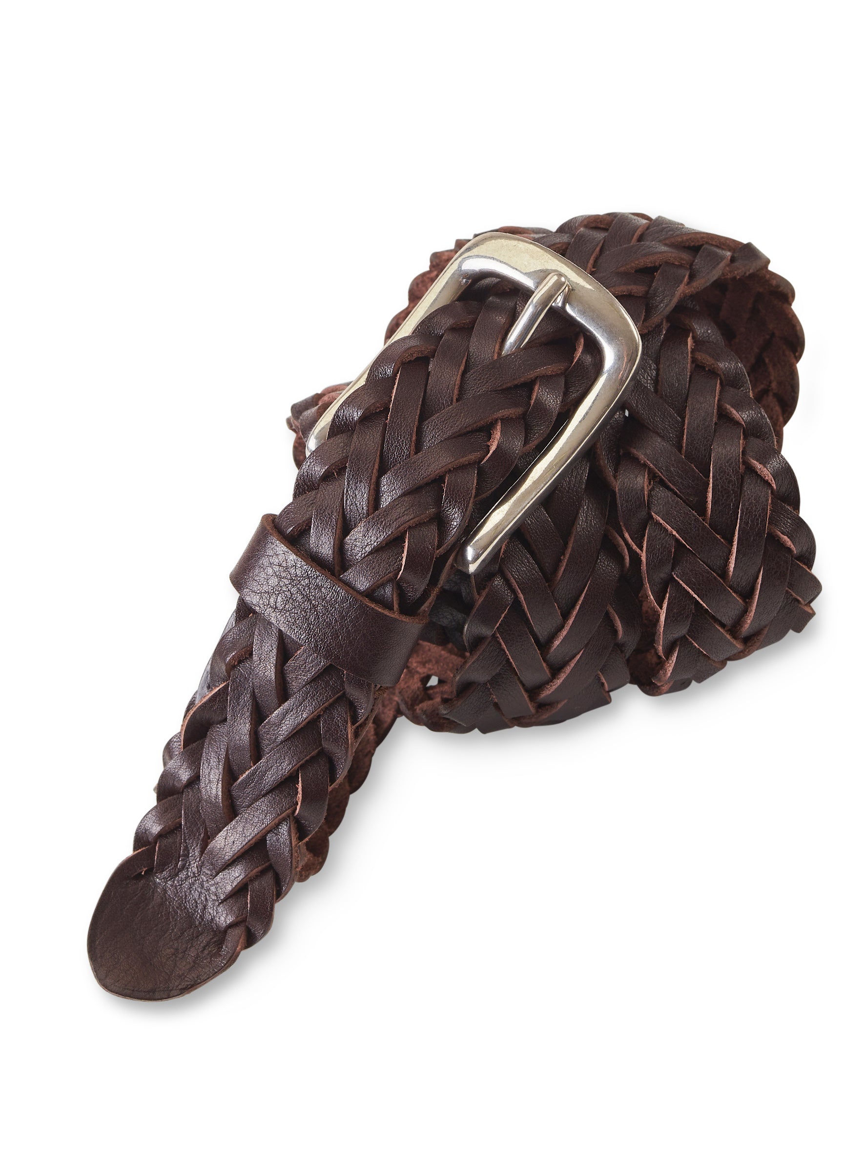Dark brown braided belt